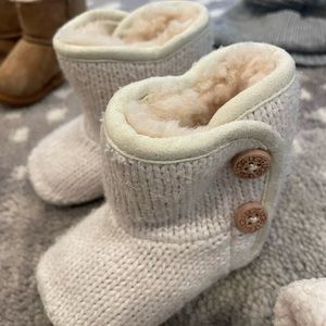 Ugg cream booties, 0-12 months